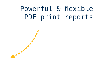 Arrow pointing to PDF reports