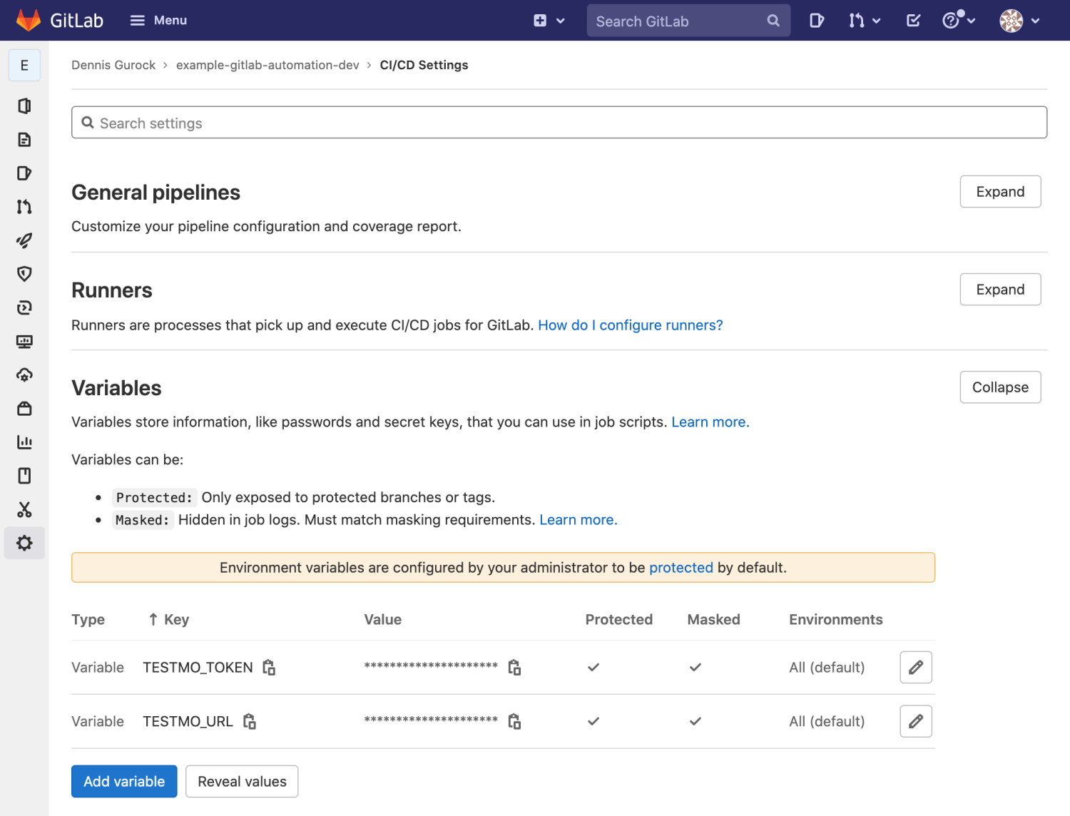 GitLab CI/CD Test Automation Pipeline & Reporting - YXNzZXRzL2NvbnRlbnQvZ2l0bGFiLWNpLXRlc3QtYXV0b21hdGlvbi92YXJpYWJsZXMucG5n