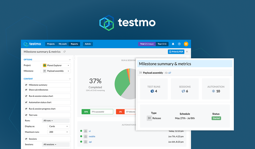 Announcing the New Milestone Summary & Metrics Report